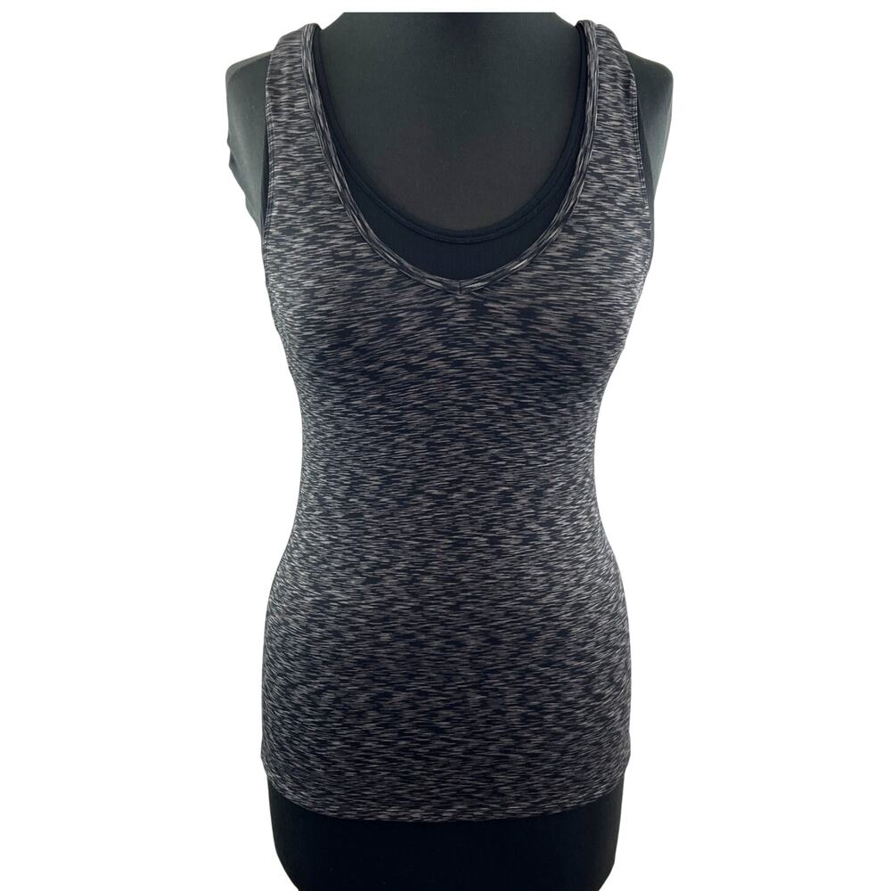 LUCY Activewear Gray Black Detail Tank Top Workout Shirt XS/S?